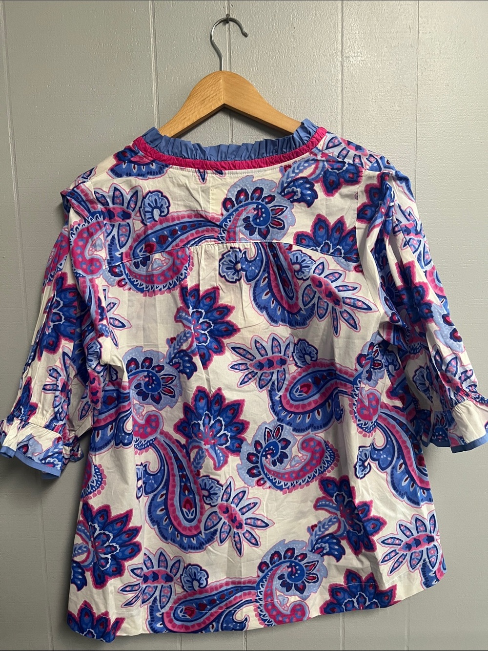 NWT Umgee Floral Ruffle Blouse Large - Picture 9 of 13
